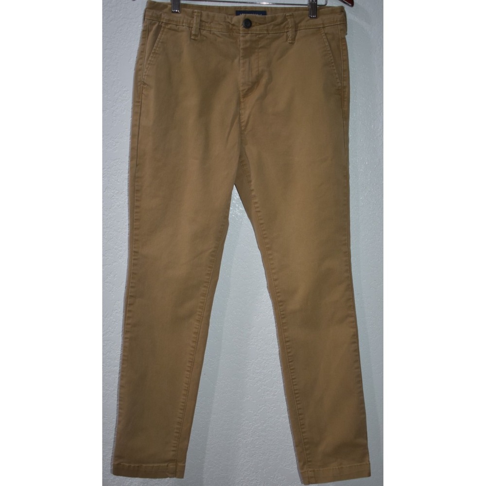 Aeropostale Skinny Fit Chino Pants Men's Size 31/32 Tan Cotton Stretch 31 inseam